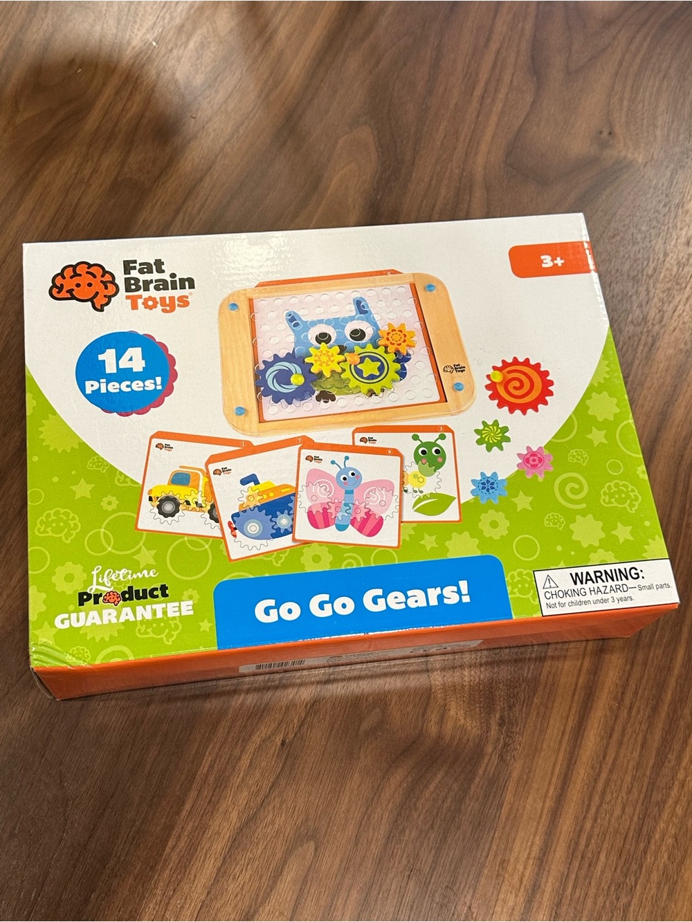 Fat Brain Toys Go Go Gears! Gear Building Playset - Green & Orange